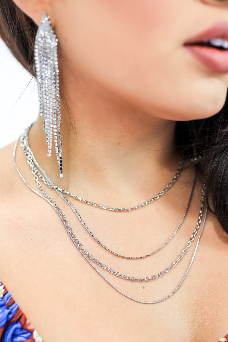 Dreamy Day Layered Necklace In Silver