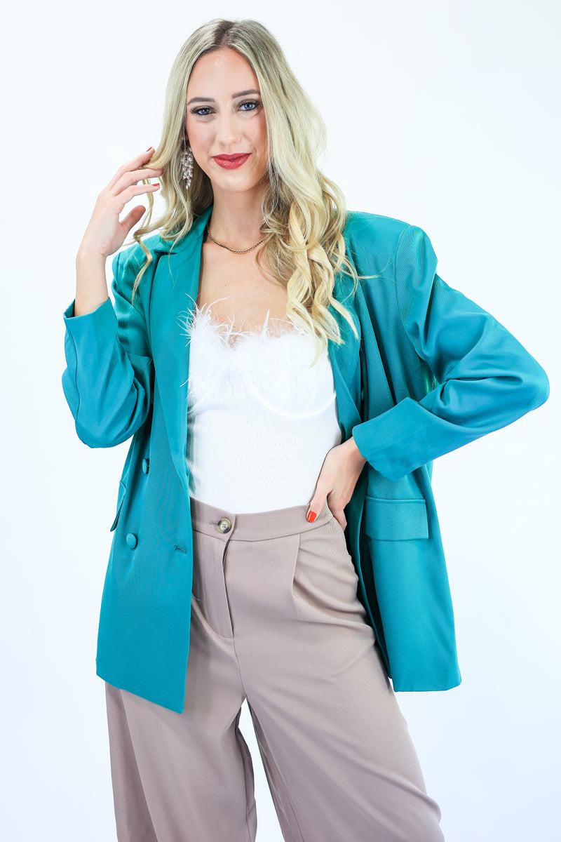 Making The Moves Blazer In Jade