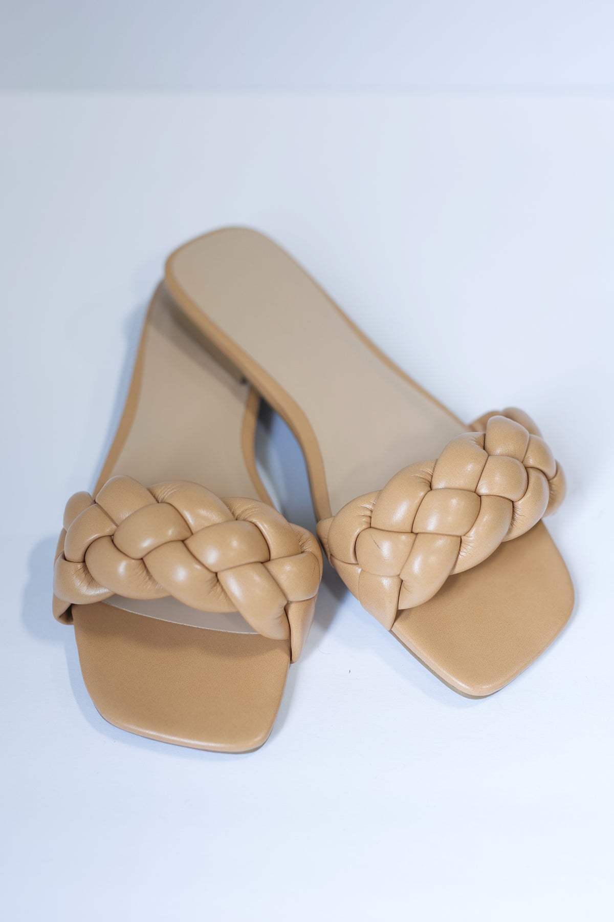 The Monica Braided Sandals In Natural