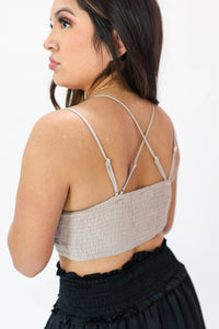 Made For It Bralette In Taupe