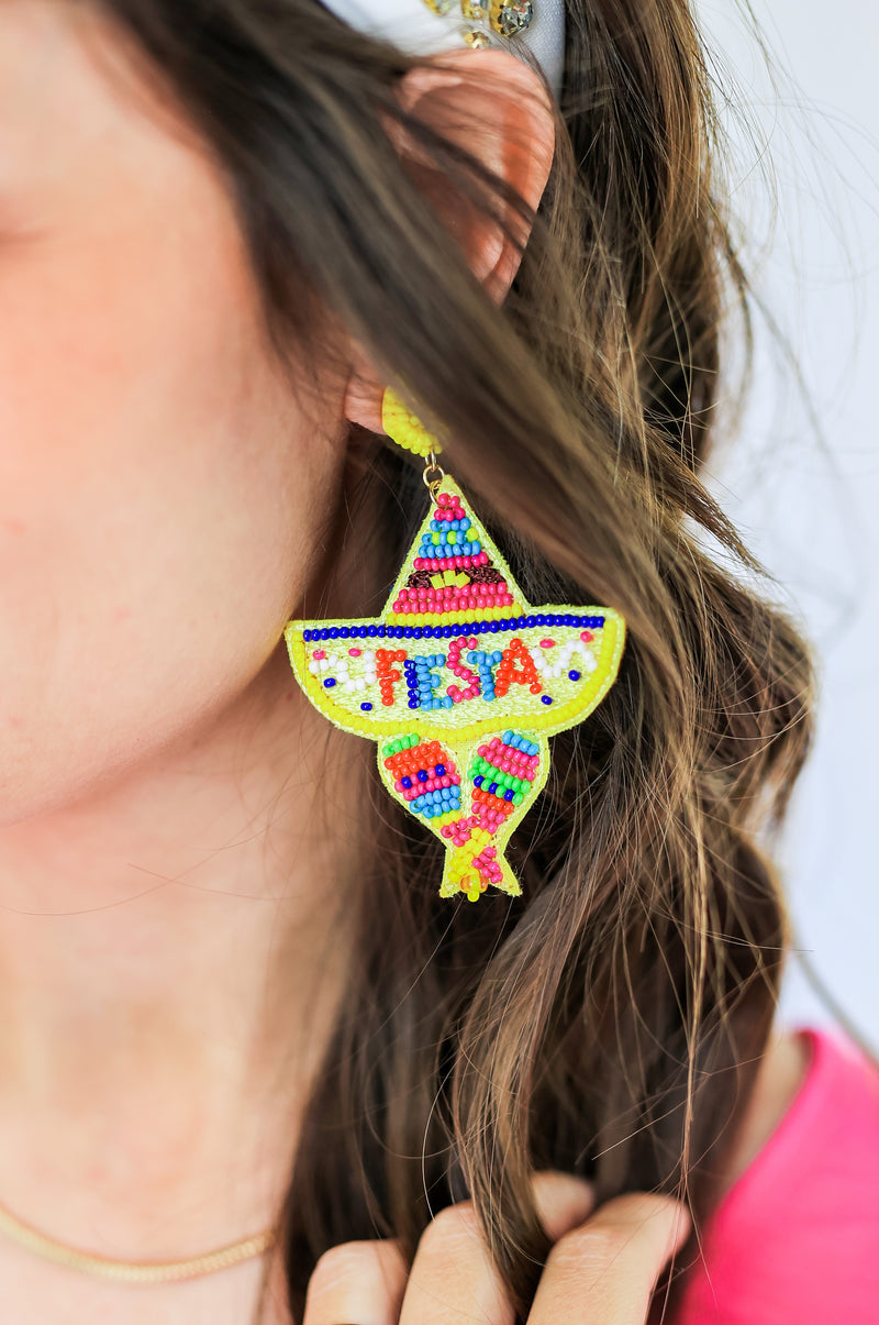 Fiesta Baby Earrings In Yellow