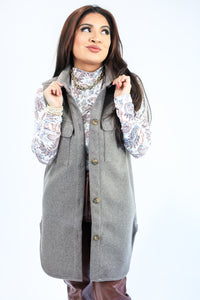 Evergreen Winter Vest In Coco Brown