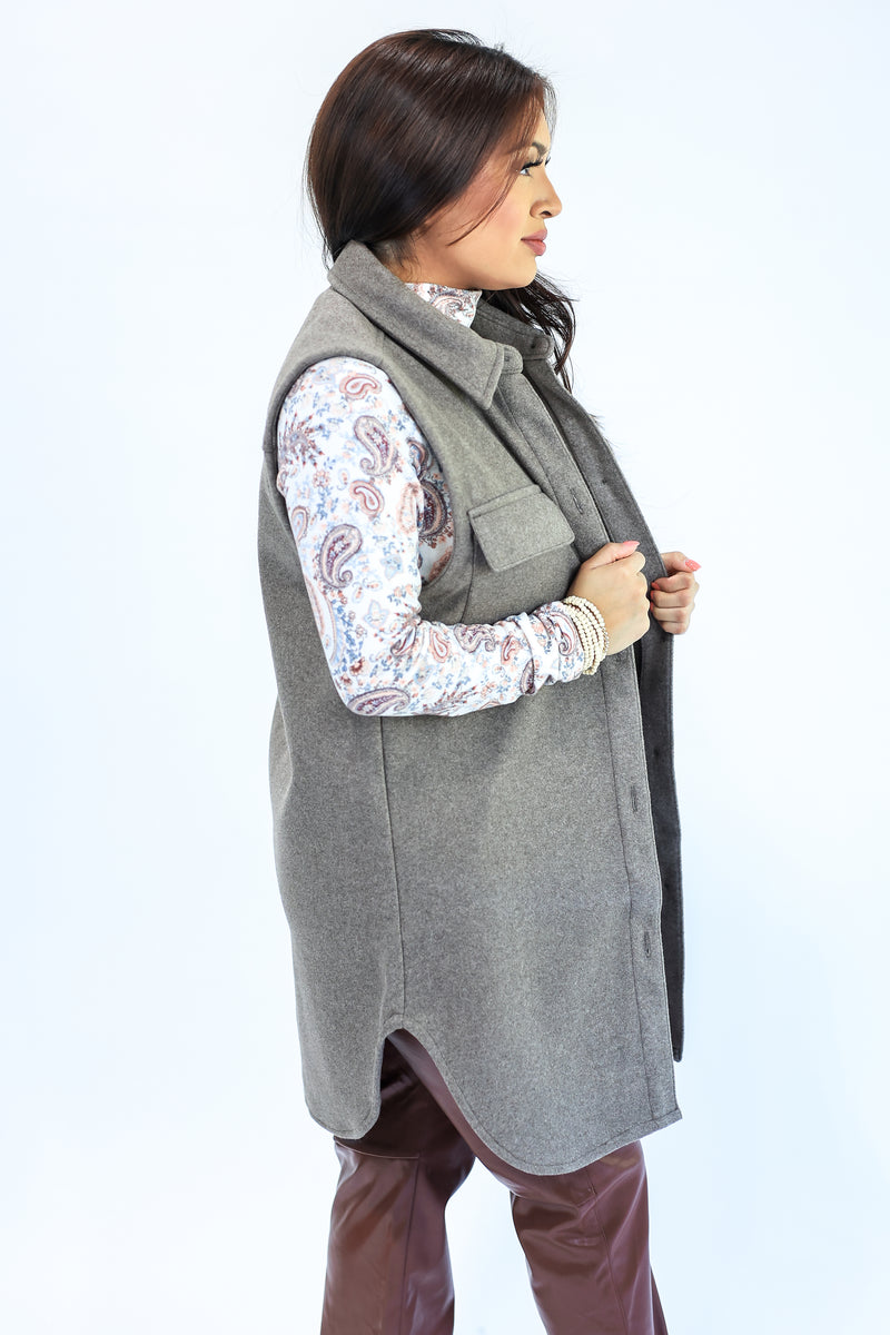 Evergreen Winter Vest In Coco Brown