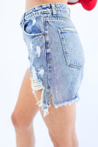 The Cameron Denim Shorts In Medium Wash