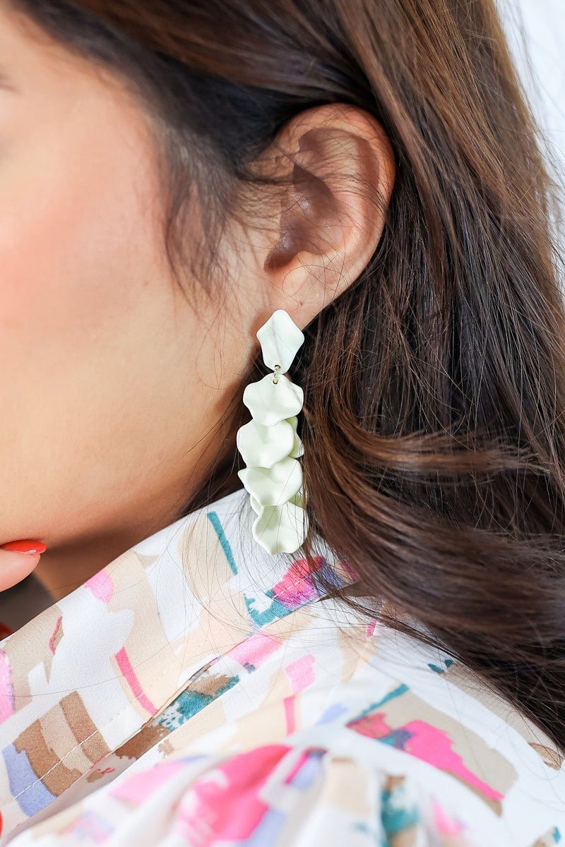 Flower Market Earrings In Ivory