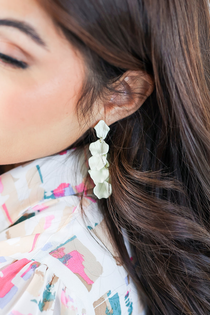 Flower Market Earrings In Ivory