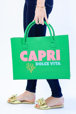 Capri Dolce Vita Tote In Kiwi