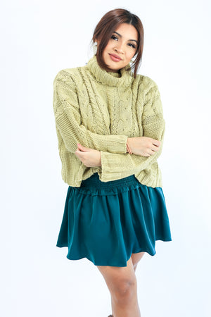 Snow Retreat Turtleneck Sweater In Honey