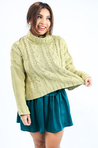 Snow Retreat Turtleneck Sweater In Honey