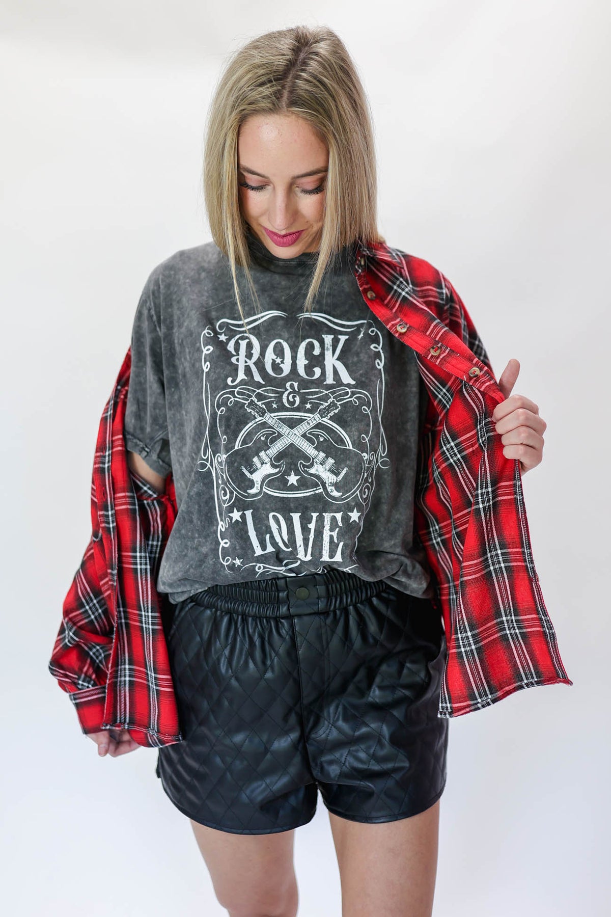 Rock & Love Tee In Vintage Black