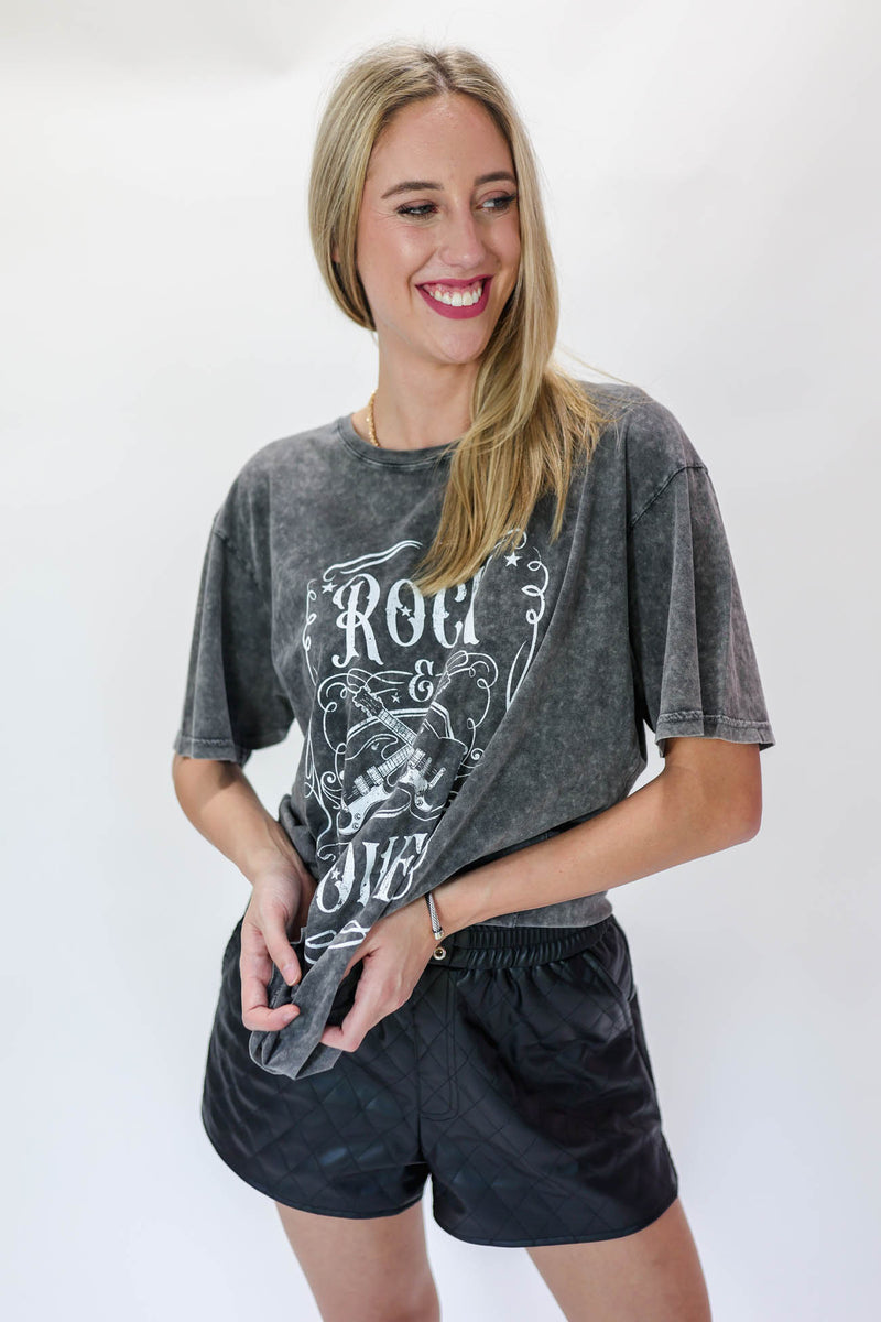 Rock & Love Tee In Vintage Black