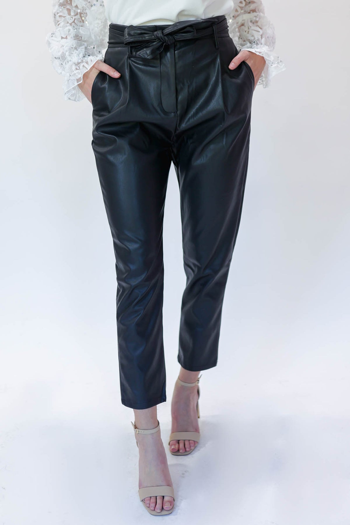 The Rory Leather Pant In Black