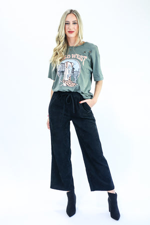 Woodland Wish Corduroy Pant In Black