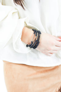 Nature Called Bracelet Stack In Black