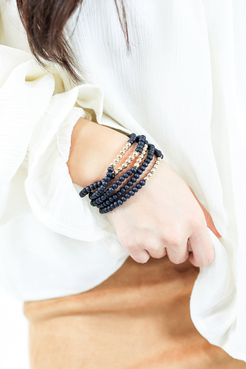 Nature Called Bracelet Stack In Black