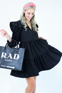 Must Be Rad Vegan Leather Tote In Black