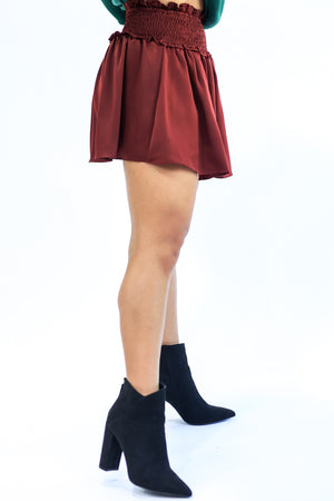 Flirty & Fabulous Skirt In Merlot