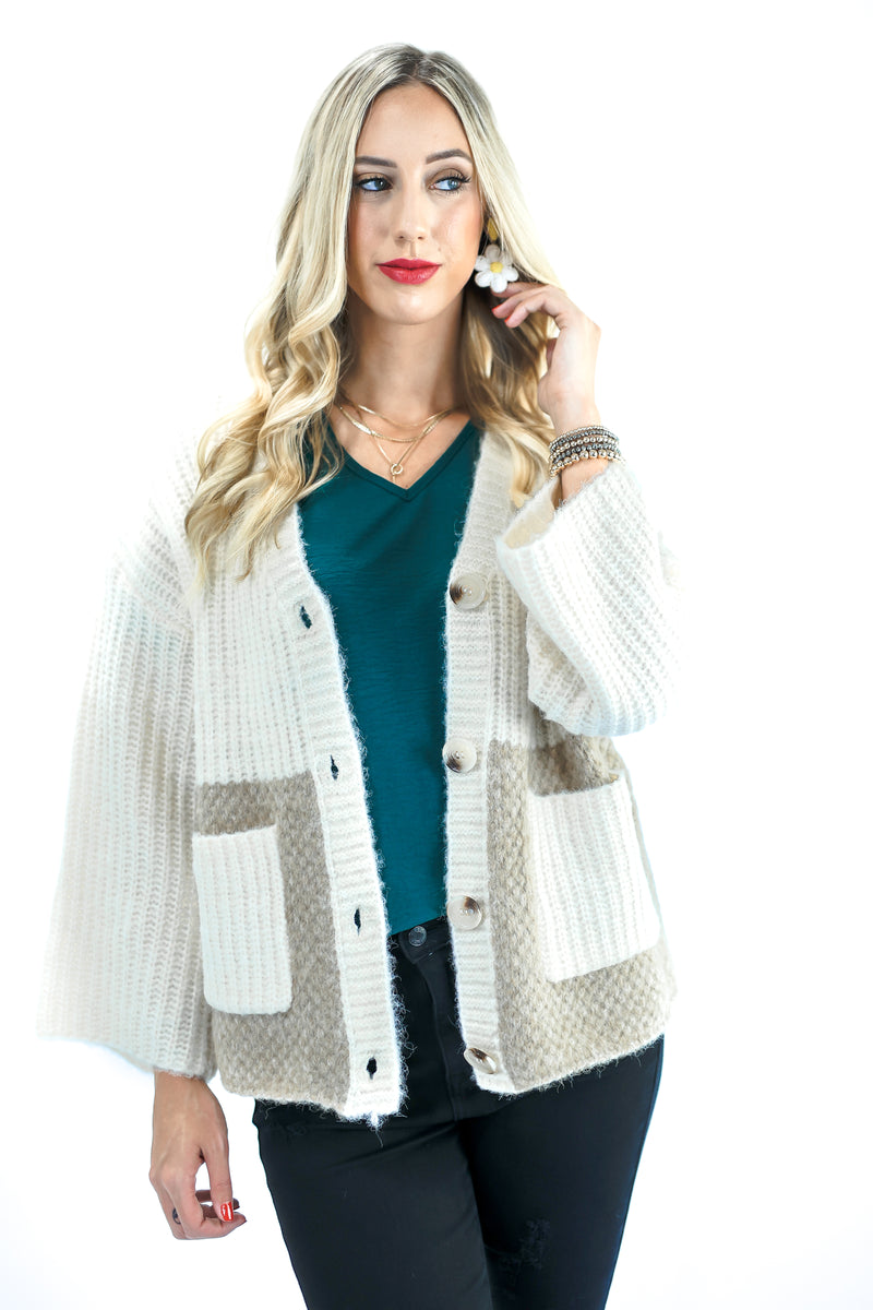 Cozy Fireside Cardigan In Cream