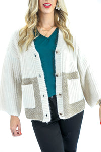 Cozy Fireside Cardigan In Cream