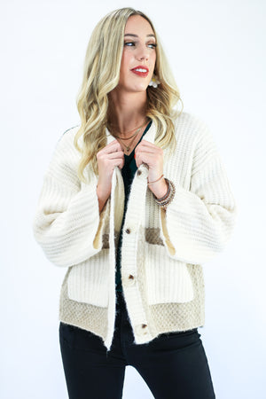 Cozy Fireside Cardigan In Cream