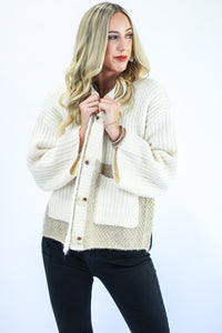 Cozy Fireside Cardigan In Cream