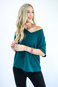 Living With Style Shift Top In Hunter