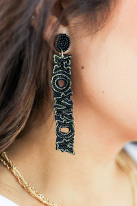 Howdy Earrings In Black