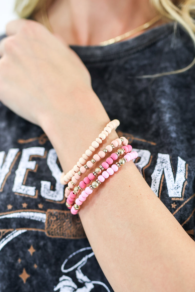 Pink For Me Bracelet Stack