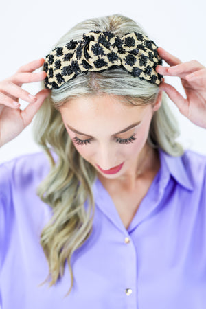 Springing into Time Headband In Black