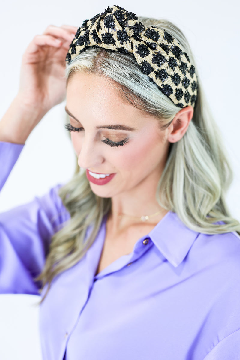 Springing into Time Headband In Black