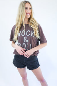 Rock N' Roll Tee In Brown