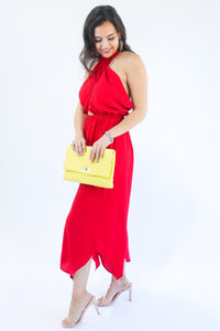 Fabulous Summer Nights Jumpsuit In Red