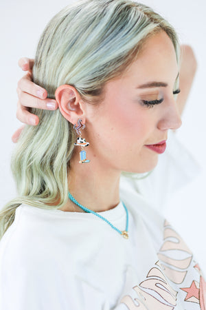 Save A Horse Earrings In Turquoise