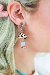 Save A Horse Earrings In Turquoise