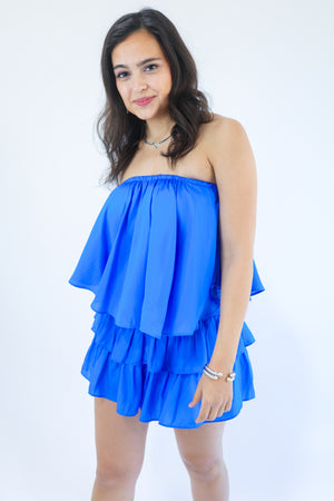 Seaside Summer Romper In Royal