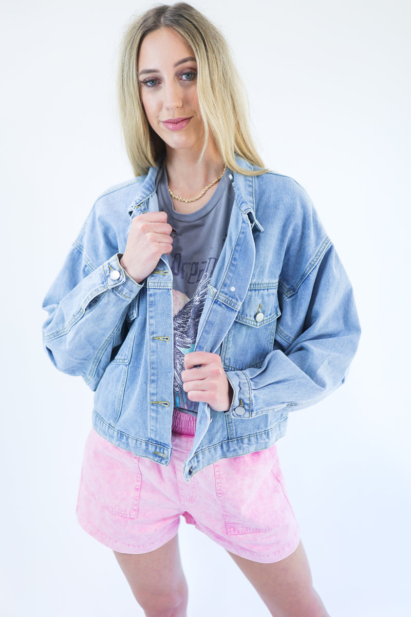 No Limits Dolman Denim Jacket