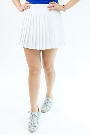 Hamptons Called Pleated Tennis Skort In White