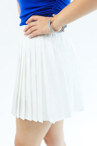 Hamptons Called Pleated Tennis Skort In White