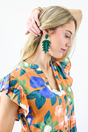 Shining Bright Earrings In Green