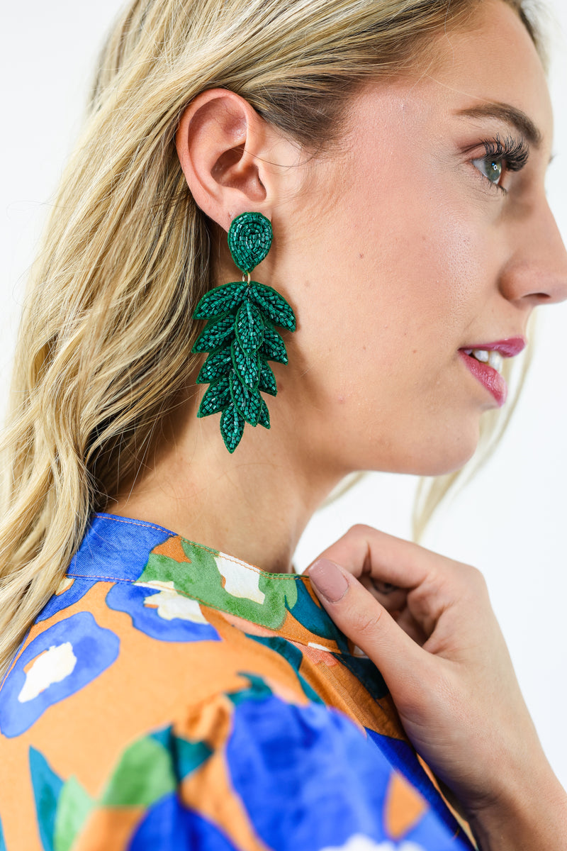 Shining Bright Earrings In Green