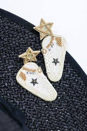 Sporty Spice Star Sneaker Earrings In Gold