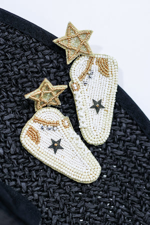 Sporty Spice Star Sneaker Earrings In Gold