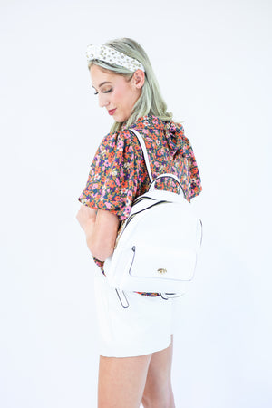 Ready For The Day Backpack In White