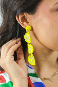 Life Of Lemons Earrings In Yellow