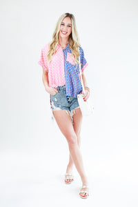 Day Dreaming Abstract Top in Pink