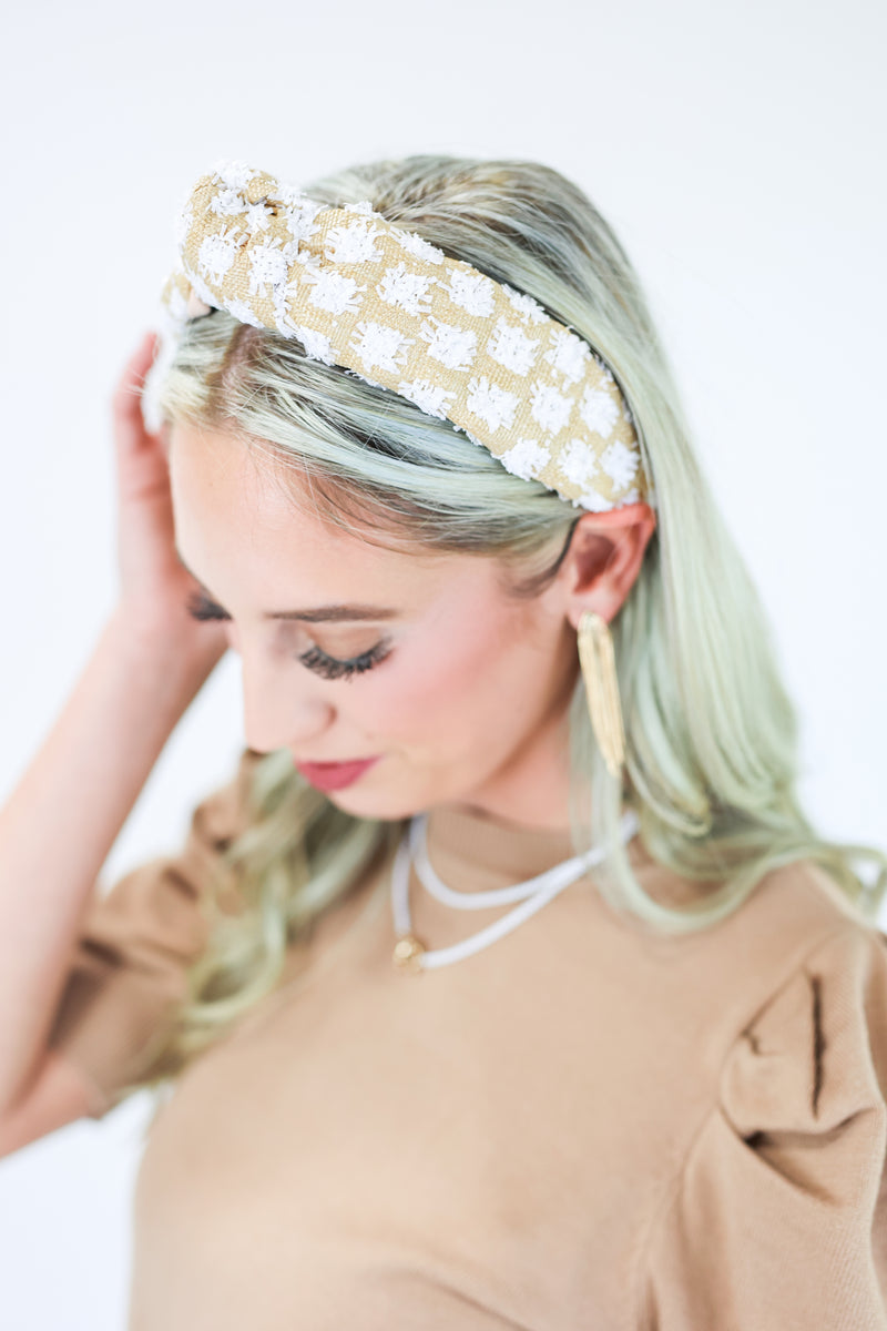 Springing into Time Headband In White