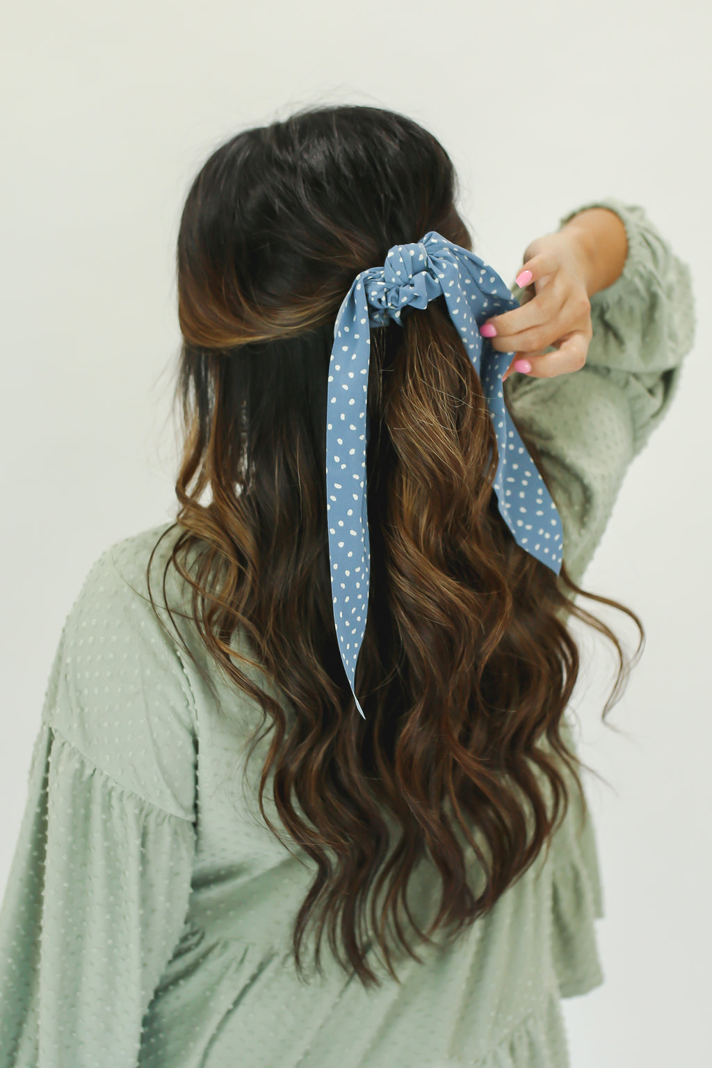 Ready To Shine Scrunchie Scarf In Denim