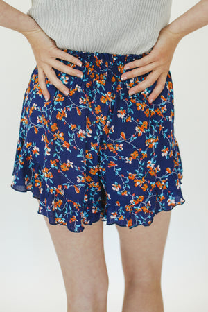 Sunshine On My Mind Floral Shorts In Navy