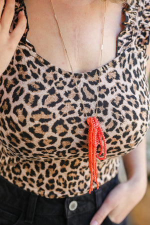 Paradise Baby Necklace In Coral