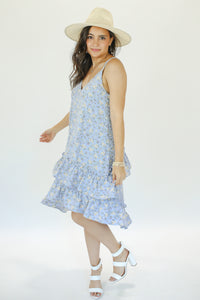 Wanderlust Chic Shift Dress In Sky